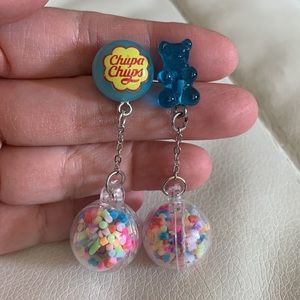 Candy drop Chupa Chups Gummy Bear confetti drop sprinkles confetti earri…